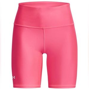 NWT Under Armour HeatGear Hot Pink High Rise Bike Shorts